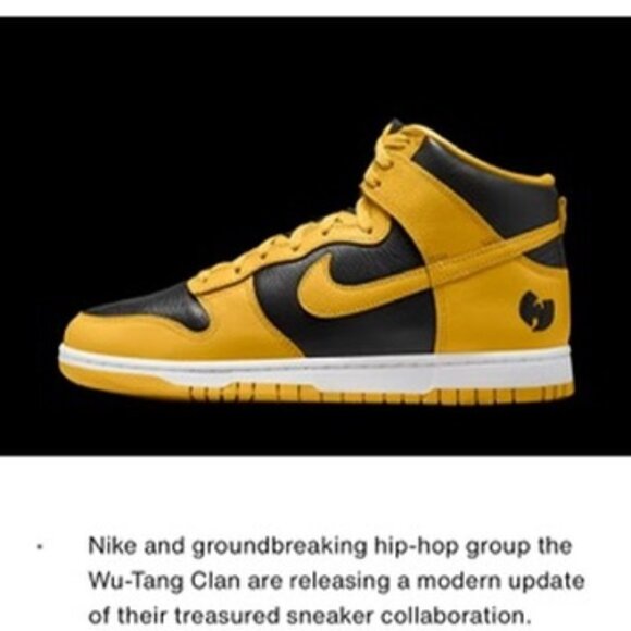 Nike x Wu-Tang Dunk High sneakers mens size 12 BNIB - Picture 1 of 8